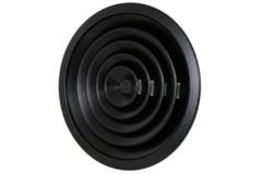 Plafondrooster rond met vast patroon Ø 350 mm - RAL9005 30% glans