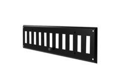 Wandrooster verstelbaar 400x100mm metaal - RAL 9005 30% glans