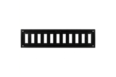 Wandrooster verstelbaar 400x100mm metaal - RAL 9005 30% glans