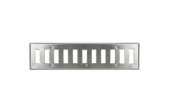 Wandrooster verstelbaar 300x100mm metaal - Ongecoat