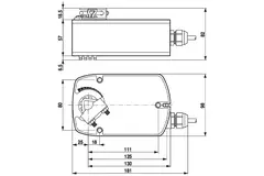 Belimo roterende klepaandrijving met veerteruggang 24V -  open/dicht - 4 Nm - LF24