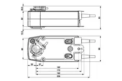 Belimo roterende klepaandrijving met veerteruggang 24V - open/dicht - 10 Nm - NF24A-S2