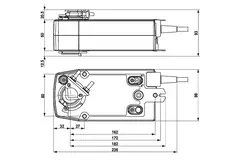 Belimo modulerende klepaandrijving met veerteruggang 24V - 2-10V - 10 Nm - NF24A-SR
