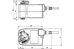 Belimo roterende klepaandrijving met veerteruggang 24V - open/dicht - 2,5 Nm - TF24