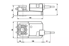 Belimo modulerende klepaandrijving 24V - 2-10V - 20 Nm - SM24A-SR