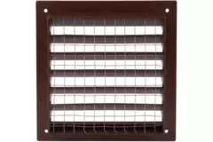 Buitenmuurrooster aluminium 100x100 mm - RAL 8016