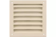 Buitenmuurrooster aluminium 150x150 mm - RAL 1015