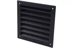 Buitenmuurrooster aluminium 100x100 mm - RAL 9005