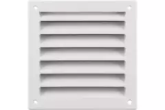 Buitenmuurrooster aluminium 100x100 mm - RAL 9016