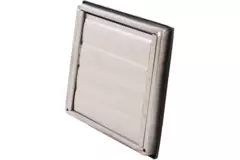 RVS gevelrooster 100mm met beweegbare lamellen hoge doorlaat - EL-SS-OP100 SS