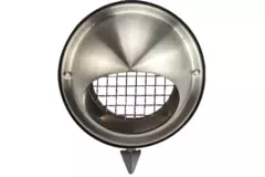 RVS bolrooster 100mm geveldoorvoer - EL-SS-B100 SS