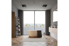 ClimaConnect Design ventiel vierkant Ø 125 mm - zwart