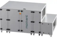 Maxivent WTW luchtbehandelingkasten met tegenstroomwisselaar 7600 m3/h met warmwaterbatterij en koudwaterbatterij horizontaal rechts - PHE 7600 H WKJR T 02