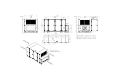 Maxivent WTW luchtbehandelingkasten met tegenstroomwisselaar 4200 m3/h met warmwaterbatterij horizontaal links - PHE 4200 H WOJL T 01