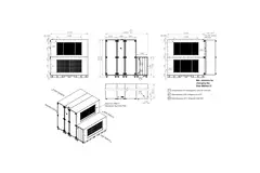 Maxivent WTW luchtbehandelingkasten met warmtewiel 7600 m3/h met DX-batterij horizontaal rechts - RHE 7600 H ODJR T 02