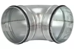 Korte ronde spiro bocht 90° Ø 80mm voor spirobuis