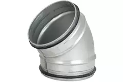 Korte ronde spiro bocht 45° Ø 125mm voor spirobuis