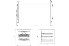 Ventilator 128 mm Wit met thermostaat - SPKT125