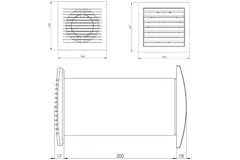 Ventilator 103 mm Wit met thermostaat - SPKT100