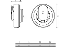 Badkamerventilator Vent-Axia Lo-Carbon Svara met vocht- en lichtsensor 100 mm (app-gestuurd) wit
