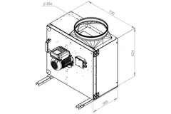 Boxventilator motor buiten luchtstroom - MPS 315 EC 30