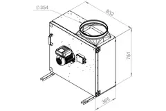 Boxventilator motor buiten luchtstroom - MPS 450 EC 30
