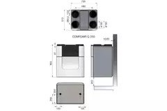 Zehnder Stork ComfoAir Q450 WTW unit NL LR - 450 m³/h + ERV (enthalpiewisselaar) + RF
