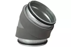Thermoduct 13mm bocht diameter 250 mm 45 graden geisoleerd