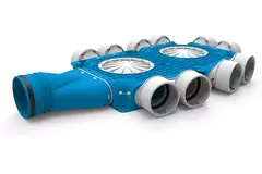 Vent-Axia Uniflexplus samengestelde verdeler 10x Ø90mm met horizontale tuit Ø125mm