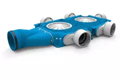 Vent-Axia Uniflexplus samengestelde verdeler 5x Ø90mm met horizontale tuit Ø125mm
