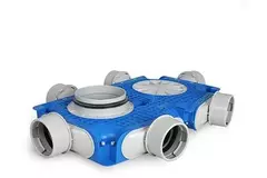 Vent-Axia Uniflexplus ventilatie verdeelbox 6x Ø90 mm met tuit Ø160 mm