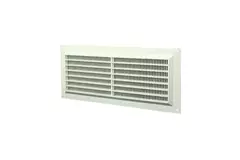 Ventilatierooster rechthoekig met grill 130x300 wit - VR1330