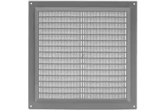 Ventilatierooster vierkant met grill 250x250 grijs