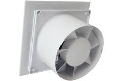 Badkamer ventilator Ø 100 mm met Timer - kunststof front glanzend wit