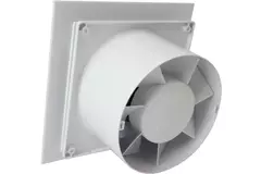 Badkamer ventilator Ø 100 mm - kunststof front glanzend wit