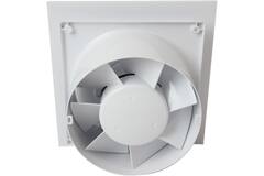 Badkamer ventilator Ø 100 mm met Timer en Vochtsensor - kunststof front glanzend wit
