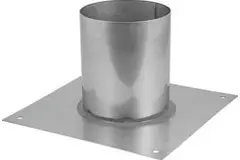 Vloerplaat voor buis diameter 130 mm - 200 mm hoogte gelaste opstand I304
