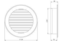 Schoepenrooster diameter 100 mm bruin - VR100B