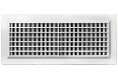 Ventilatierooster rechthoekig met grill 130x300 wit - VR1330