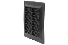 Ventilatierooster vierkant 150x150 mm zwart - VR1515M
