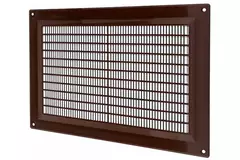 Ventilatierooster rechthoekig met grill 250x170 mm bruin - VR2517B