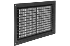 Ventilatierooster rechthoekig met grill 250x170 zwart - VR2517M