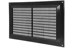 Ventilatierooster rechthoekig met grill 250x170 zwart - VR2517M