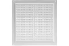 Ventilatierooster vierkant met grill 250x250 wit - VR2525