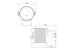 Ubbink Air Excellent 34C ventieladapter 125 1x90°