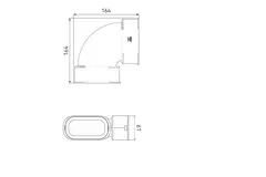 Ubbink Air Excellent 35SC kit bocht horizontaal