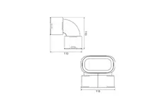 Ubbink Air Excellent 35SC kit bocht verticaal