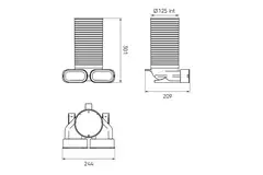Ubbink Air Excellent 35SC ventieladapter 125 2x90°