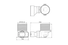 Ubbink Air Excellent 55SC ventieladapter 125 1x90°